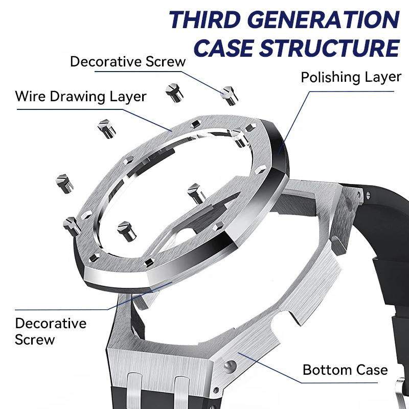 5th Gen Metal Watch Case Kit F - Casio Watch G-Shock Ga-2100 recension och pris