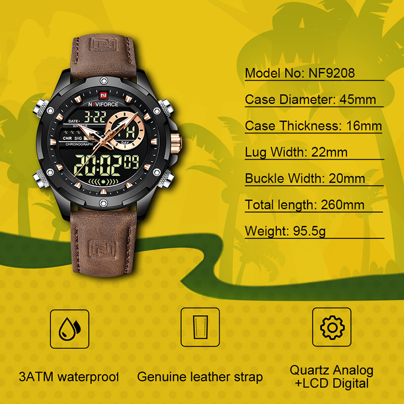 New NAVIFORCE Men Watches Quar - Luxury Watch Maker recension och pris